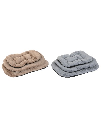 Hondenbed Home ESPRIT Bruin Grijs Kameel Lichtgrijs Donker grijs 90 X 63 X 10 CM 2 Stuks