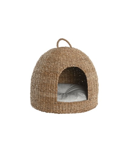 Säng för husdjur Home ESPRIT Naturell Naturliga fibrer 49 x 49 x 48 cm