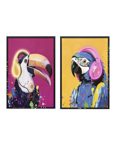 Tavla Home ESPRIT Loft 63 x 3 x 93 cm (2 antal)