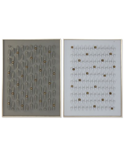 Bild Home ESPRIT grün Grau abstrakt Urban 90 x 3,5 x 120 cm (2 Stück)