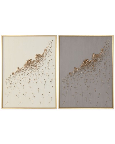 Tavla Home ESPRIT Beige Grå Modern 90 x 3,5 x 120 cm (2 antal)