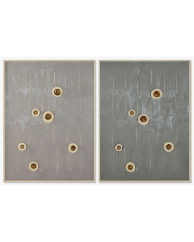 Cuadro Home ESPRIT Verde Beige Moderno 90 x 3,5 x 120 cm (2 Unidades)