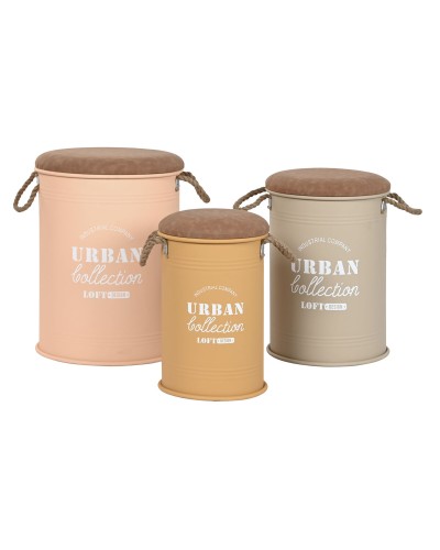 Set de basket Home ESPRIT Polyuréthane Métal