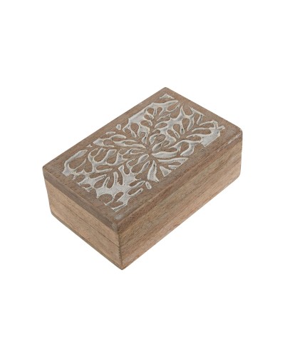 Box-Schmuckkästchen Home ESPRIT Weiß natürlich Mango-Holz (2 Stücke)