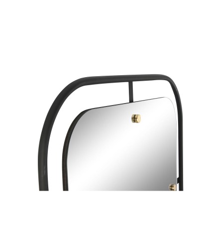 Miroir mural Home ESPRIT Noir Doré Moderne