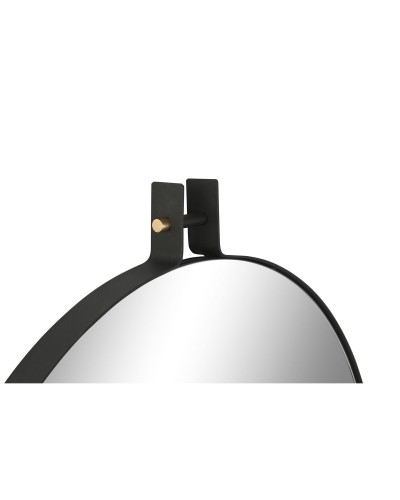 Espejo de pared Home ESPRIT Negro Dorado Moderno