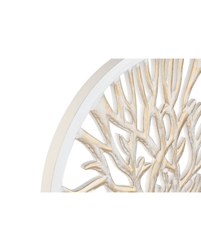 Figurine Décorative Home ESPRIT Blanc Beige Arbre Décapé