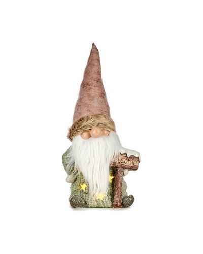 Decorative Figure Light Goblin 21 x 58 x 27 cm Pink Brown White Green Resin