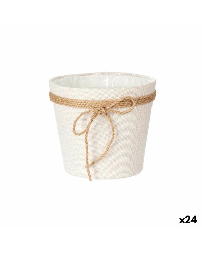 Kruka 18 x 16 cm Vit Snöre Plast (24 antal)