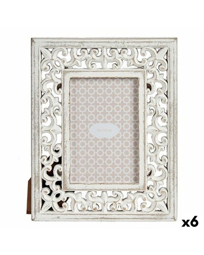 Marco de Fotos Blanco Madera MDF 19,6 x 24,5 x 1 cm (6 Unidades)