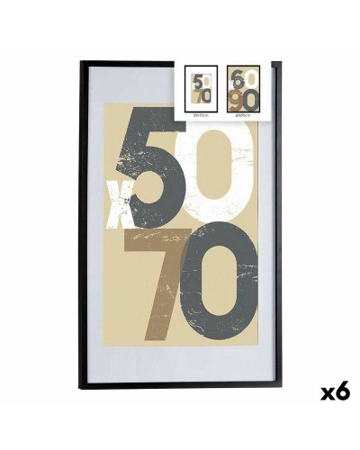 Fotolijsten 62,5 x 2,5 x 92,5 cm Zwart Plastic Hout MDF (6 Stuks)
