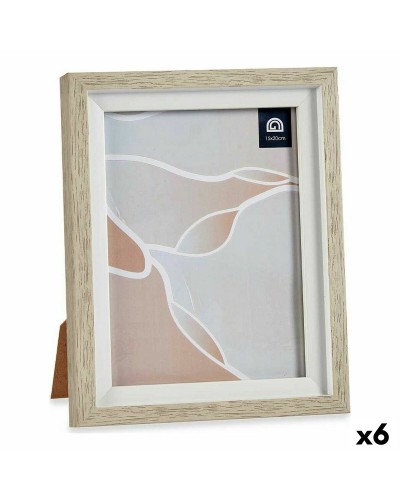 Kuvakehys 18,8 x 23,8 x 2 cm Kristalli Beige Valkoinen Muovinen (6 osaa)