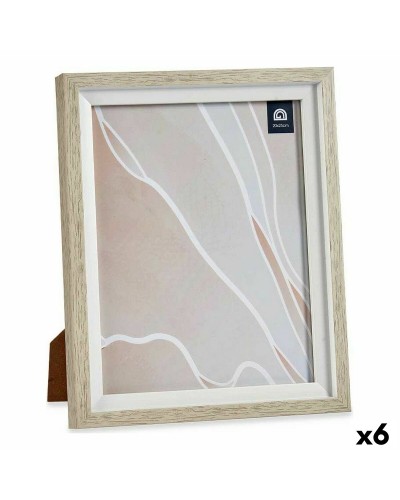 Kuvakehys 24 x 2 x 29 cm Kristalli Beige Valkoinen Muovinen (6 osaa)