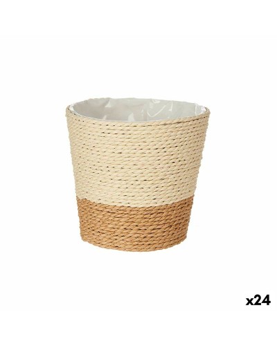 Macetero Ibergarden WY21-73 Marrón Cuerda Plástico 14 x 12,5 x 14 cm (24 Unidades)