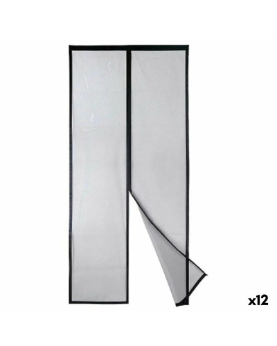 Moustiquaire Kipit BA2301-490 Noir Polyester Aimant 90 x 210 cm Magnétique (12 Unités)