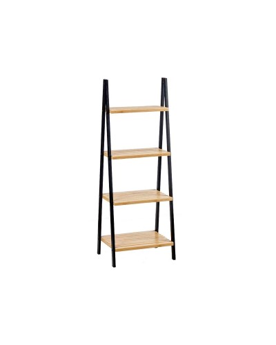 Badkamerschappen Berilo WR5504-4-425 Zwart Natuurlijk 40 x 109,3 x 30 cm