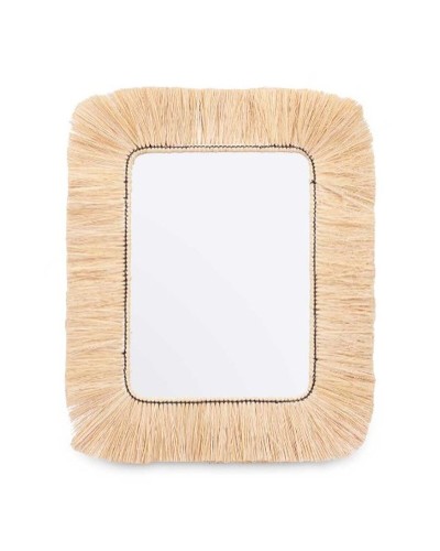 Väggspegel RI-6065 Brun 77 x 67 x 3 cm Rektangulär