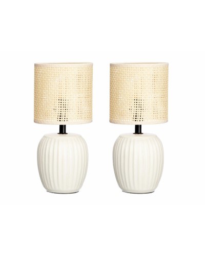 Lámpara de mesa Blanco 60 W 2 Unidades