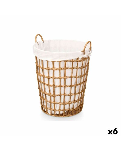 Korb Kipit HX30552 natürlich Polyester Stoff Polypropylen Eisen Kunststoff 50 % Baumwolle (6 Stück)