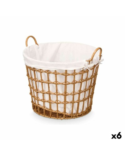 Cesto Kipit HX30561 Naturale Poliestere Stoffa polipropilene Ferro Plastica 50 % cotone (6 Unità)