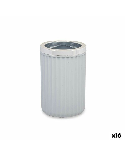 Vaso Berilo 3436-2 Gris Plástico 7,5 x 11,5 x 7,5 cm (16 Unidades)