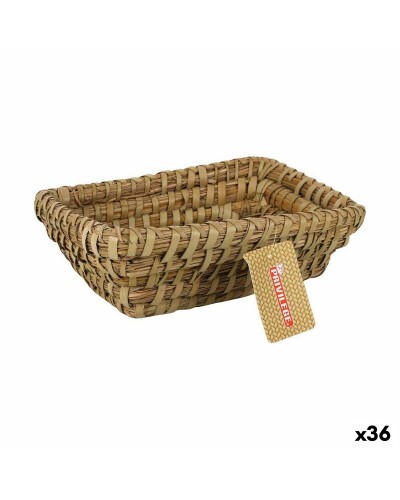 Panier de Rangement Privilege Korne Marron en Osier Rectangulaire | 20 x 15 x 7 cm | Organisateur Multi-Usage de 36 Unités
