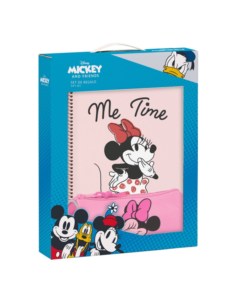 Minnie Mouse Set Cancelleria A4 Rosa - 3 Pezzi Scuola & Tempo Libero