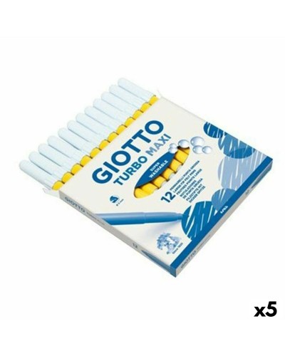 Giotto Turbo Maxi - Rotuladores Amarillos Punta Gruesa (Set de 5)
