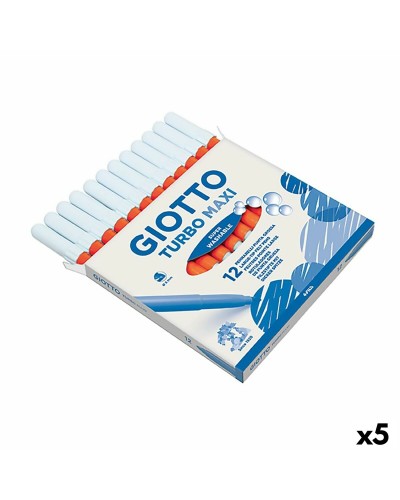 Giotto Turbo Maxi Orange - Set 5 Feutres Pointe Large - Écriture et Dessin
