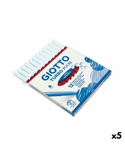 Giotto Turbo Maxi: Set 5 Rotuladores Rojos Punta Gruesa - Ideal Niños
