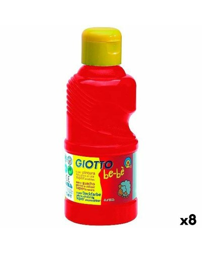 Giotto Tempera Rot 250ml - Farbe auf Wasserbasis, Set mit 8 Einheiten
