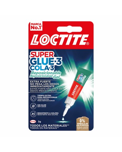Loctite SuperGlue-3 Repositionable Gel 3g for Transparent Bonding and Precision
