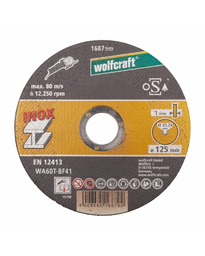 Wolfcraft Discos de Corte Ø 125 mm, Paquete de 10

