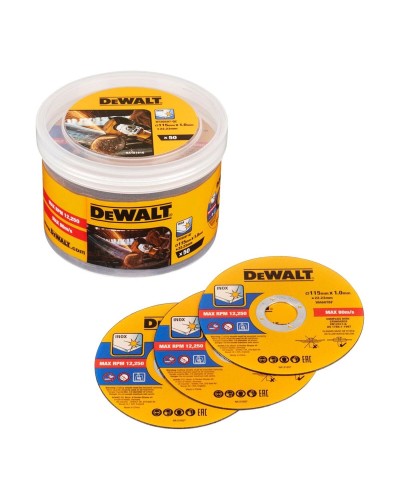 DeWalt DT20597-QZ Trennscheiben, 115 mm, für Winkelschleifer (50 Stück)
