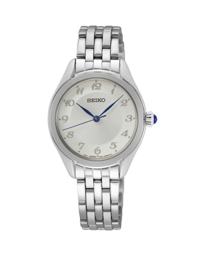 Seiko Mujer SUR379P1: Elegante Reloj de Cuarzo Plateado
