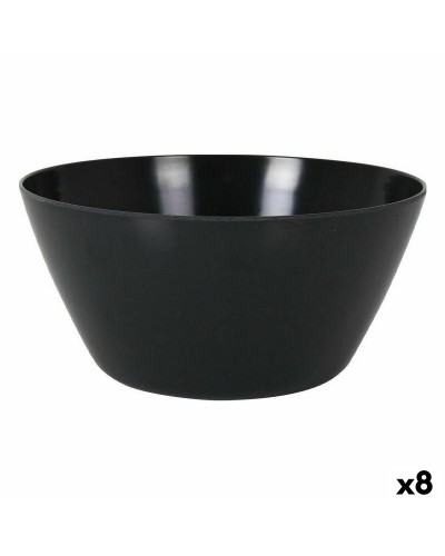 Saladekom La Mediterránea Melamine Antraciet (8 Stuks)