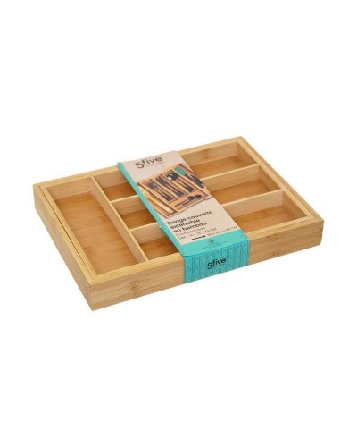 Besticks-sortering 5five Trä Bambu (34 x 25 x 4,5 cm)