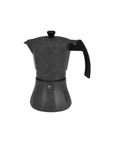 Italiaanse Koffiepot EDM Zwart Aluminium 12 Koppar Inductie