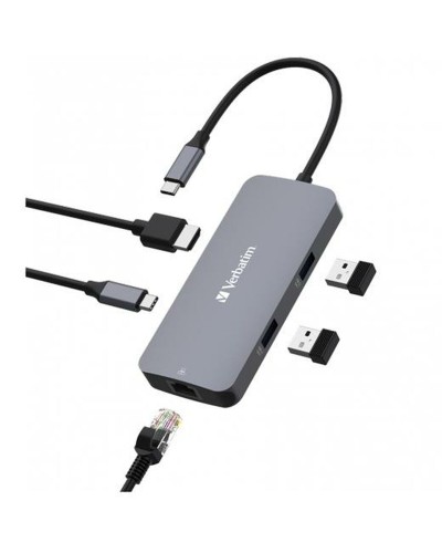 Säilytyslaatikko kannella Verbatim Pro Hopeinen