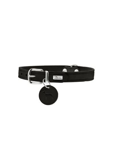 Collier pour Chien Noir Hunter Aalborg, Taille S (32-38 cm)
