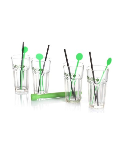 Secret de Gourmet Cocktailset, 5-teilig, aus transparentem Polypropylen-Kristall
