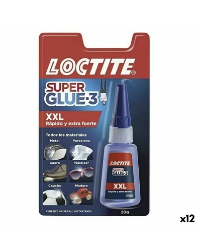 Loctite Super Glue-3 XXL: Versatile Instant Adhesive for Quick Repairs (20 g, Pack of 12)
