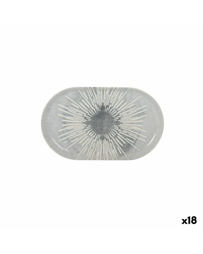 Ovale Servierplatte La Mediterránea Ivar | 25 x 15 x 2,2 cm | Ideal für Aperitifs und Snacks
