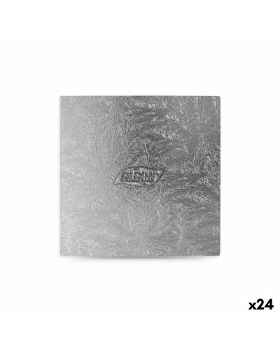 Kakkujalusta Algon Hopeinen 20 x 20 x 1,5 cm Neliö (24 osaa)