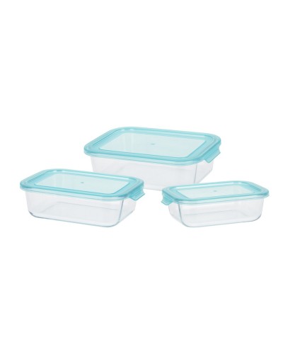 Set mit 3 Lunchboxen aus Kristallglas von Excellent Houseware

