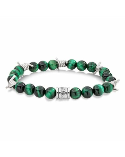 Men's Police Bracelet Black Resin, Stainless Steel - Length 19 cm
