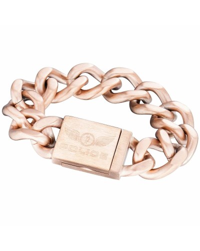 Pulsera Hombre Police PJ25016BSRG.02-2 Acero Inoxidable Oro Rosa 21cm
