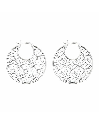 Police Women's Stainless Steel Earrings PJ25593ESS.01 - 3cm Hoop
