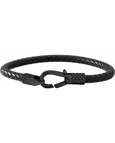 Bracelet Homme Police Cuir Noir PJ26491BLB.02 - 19cm
