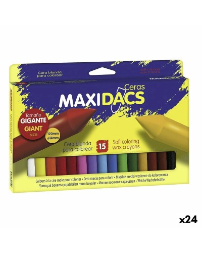 Alpino Maxidacs: Mehrfarbige Wachsmalstifte - 24er Set, Ideal für Kinder

